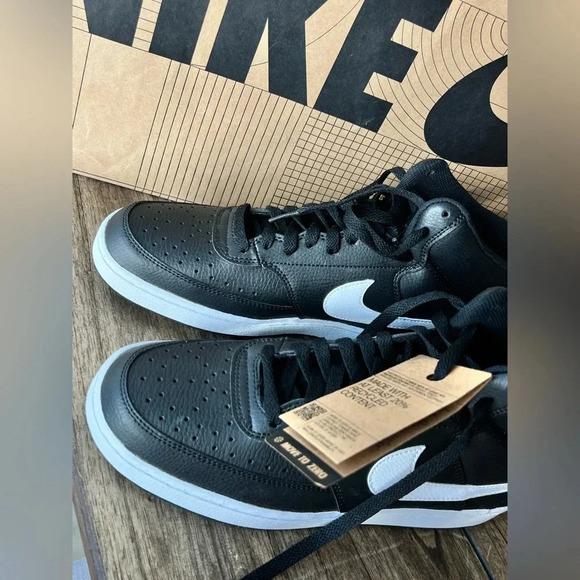 NIB MENS Nike COURT VISION MID NN Basketball Sneakers Black White DN3577 001 - Picture 5 of 8
